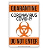 Do Not Enter! Quarantine Coronavirus Covid-19 Aluminum Metal Display Sign Plate