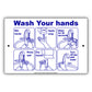 Wash Your Hands Regulary With Soap Aluminum Metal Display Sign Plate