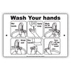 Wash Your Hands Regulary With Soap Aluminum Metal Display Sign Plate