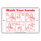 Wash Your Hands Regulary With Soap Aluminum Metal Display Sign Plate