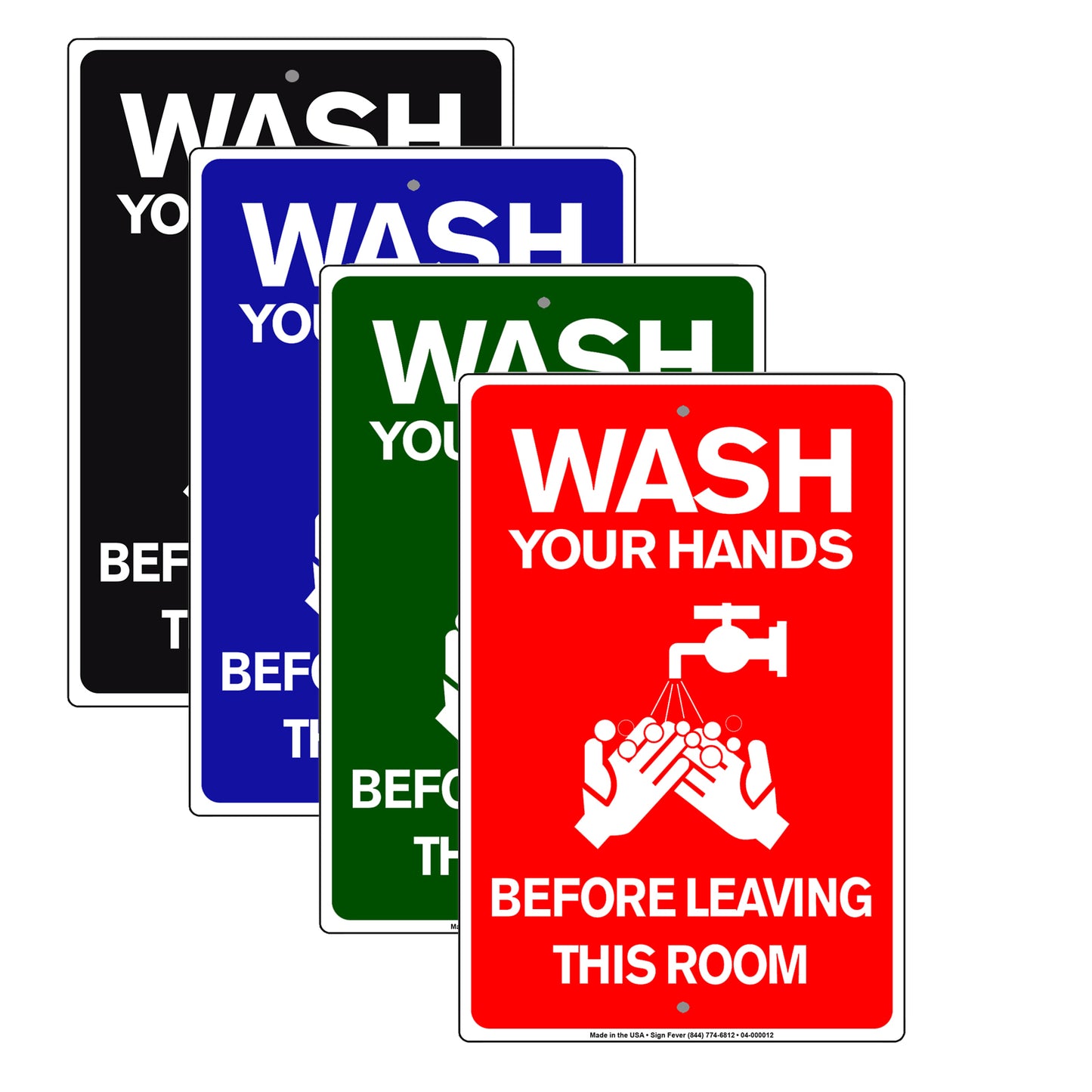 Wash Your Hands Before Leaving This Room Aluminum Metal Display Sign Plate