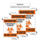 Do Not Enter Quarantine Contagious Disease Coronavirus Covid-19 Aluminum Metal Display Sign Plate