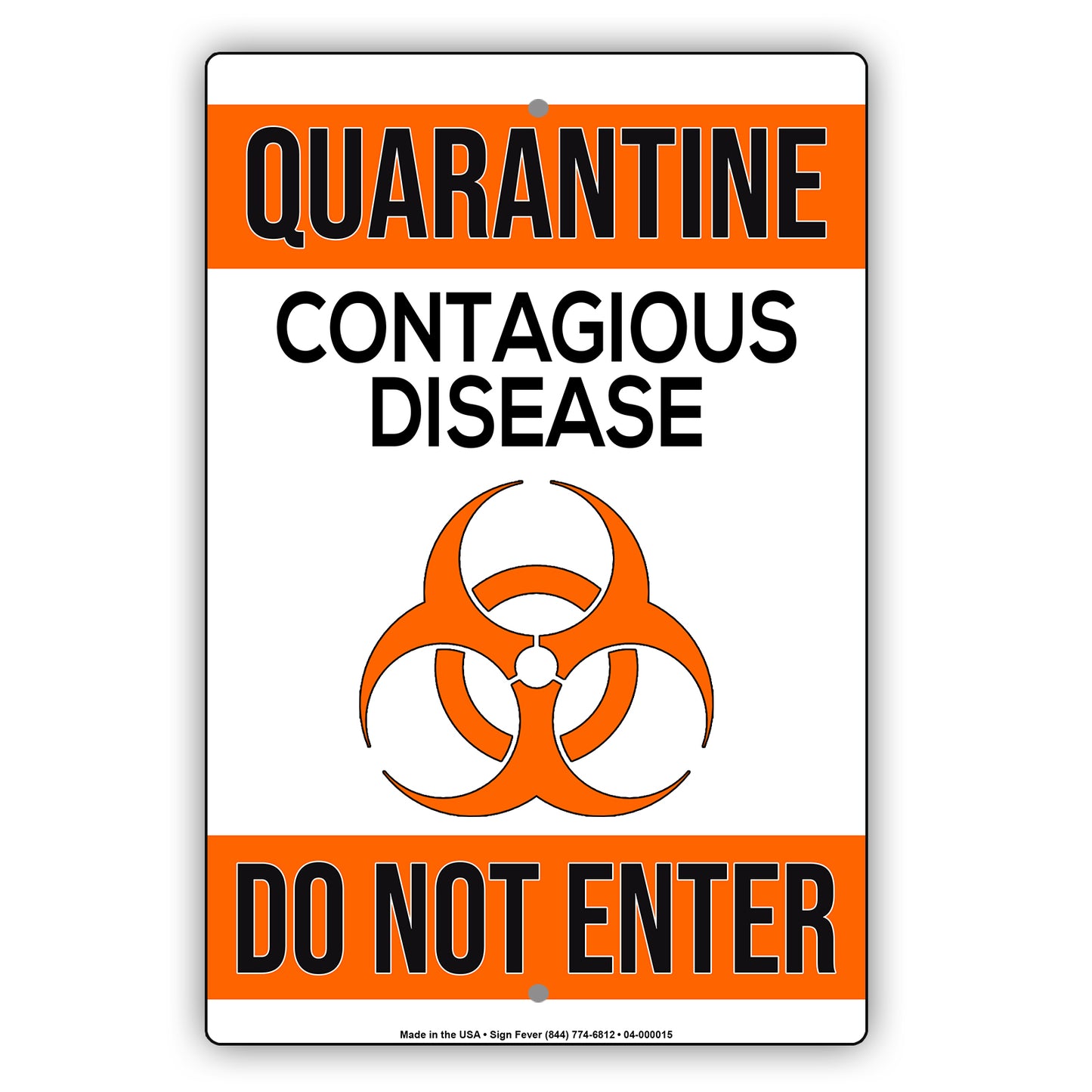 Do Not Enter Quarantine Contagious Disease Coronavirus Covid-19 Aluminum Metal Display Sign Plate