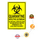 Quarantine Infective Outbreak No Once Shall Enter Or Leave Aluminum Metal Sign Plate