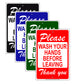 Please Wash Your Hands Before Leaving Thank You Aluminum Metal Display Sign Plate