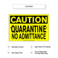Caution Quarantine No Admittance Coronavirus Covid-19 Aluminum Metal Display Sign Plate