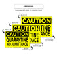 Caution Quarantine No Admittance Coronavirus Covid-19 Aluminum Metal Display Sign Plate
