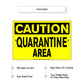 Caution Quarantine Area Coronavirus Covid-19 Aluminum Metal Display Sign Plate