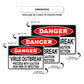Danger Virus Outbreak Proceed With Caution High Risk Of Infection Coronavirus Covid-19 Aluminum Metal Display Sign Plate