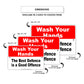 Wash Your Hands The Best Defence Is A Good Defence Coronavirus Covid-19 Aluminum Metal Display Sign Plate