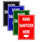 Hand Sanitizer Here Aluminum Metal Display Sign Plate