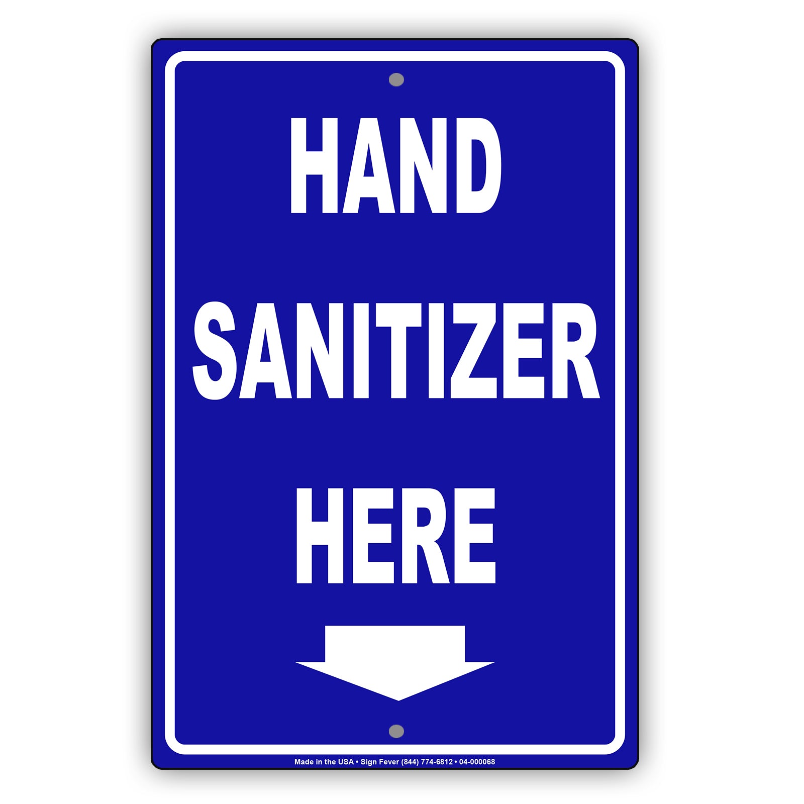 Hand Sanitizer Here Aluminum Metal Display Sign Plate