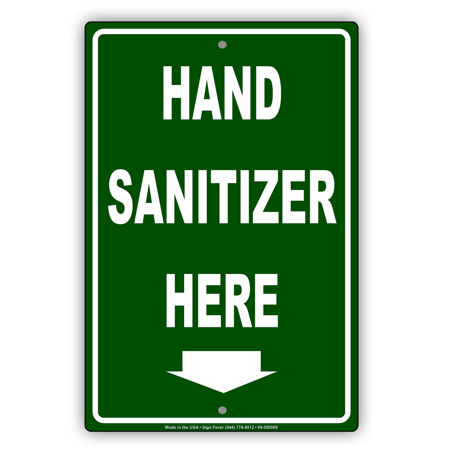 Hand Sanitizer Here Aluminum Metal Display Sign Plate