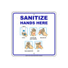 Sanitize Hands Here Coronavirus Covid-19 Aluminum Metal Display Sign Plate