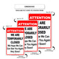 Attention We Are Temporarily Closed We Hope We Can See You Again Very Soon! Coronavirus Covid-19 Aluminum Metal Display Sign Plate