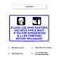 Please Use Hand Sanitizer And Wear A Face Mask If You Are Experiencing Flu Like Symptoms Before Proceeding Coronavirus Covid-19 Aluminum Metal Display Sign Plate