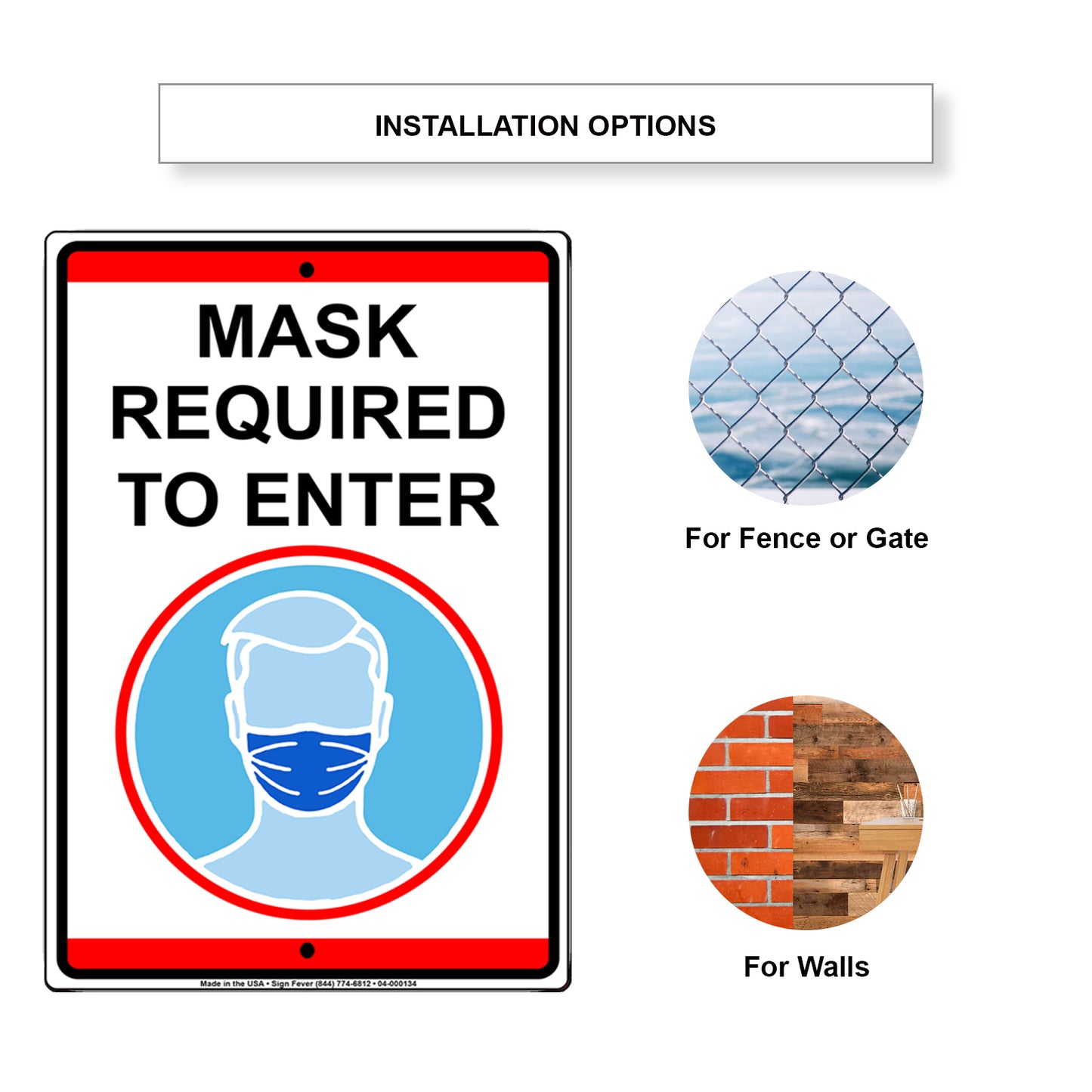 Mask Required To Enter Sign