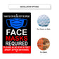 Face Masks Required Stay 6 Feet Apart Sign