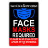 Face Masks Required Stay 6 Feet Apart Coronavirus Covid 19 Aluminum Metal Sign Plate
