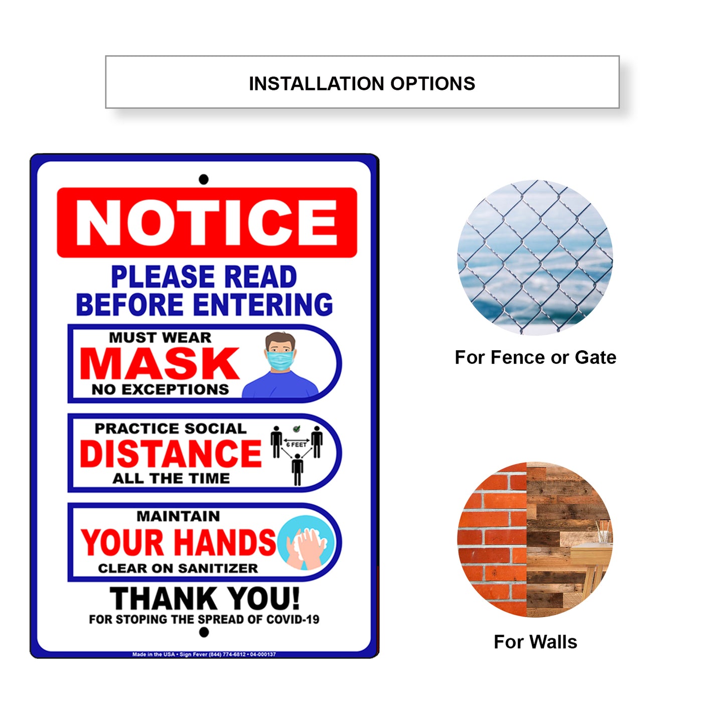 Notice Please Read Safety Precautions Before Entering Sign