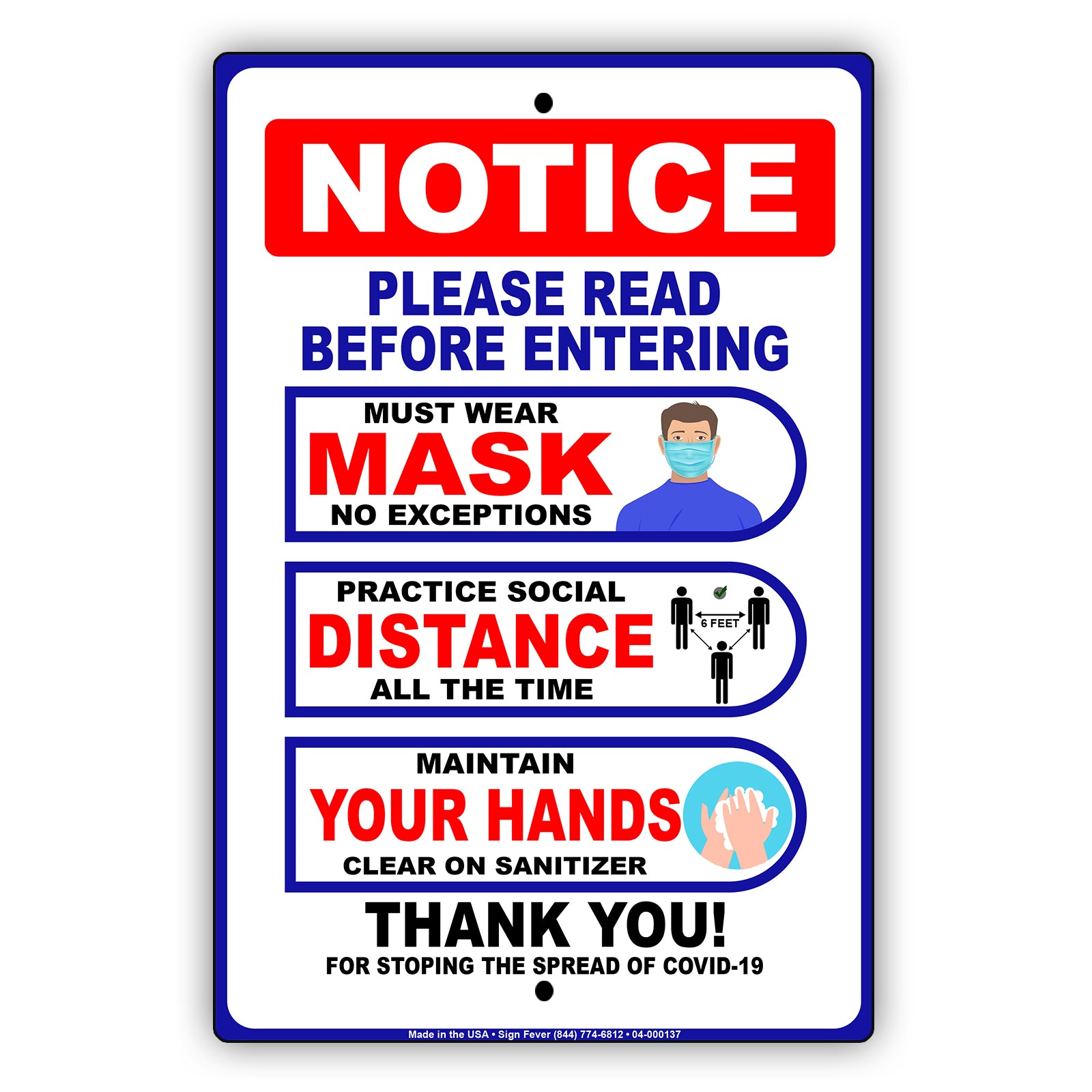 Notice Please Read Safety Precautions Before Entering Aluminum Metal Sign Plate