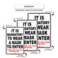 It Is Mandatory To Wear A Mask To Enter Sign
