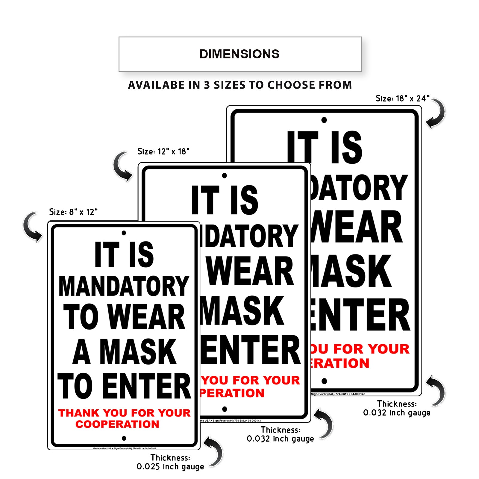 It Is Mandatory To Wear A Mask To Enter Sign