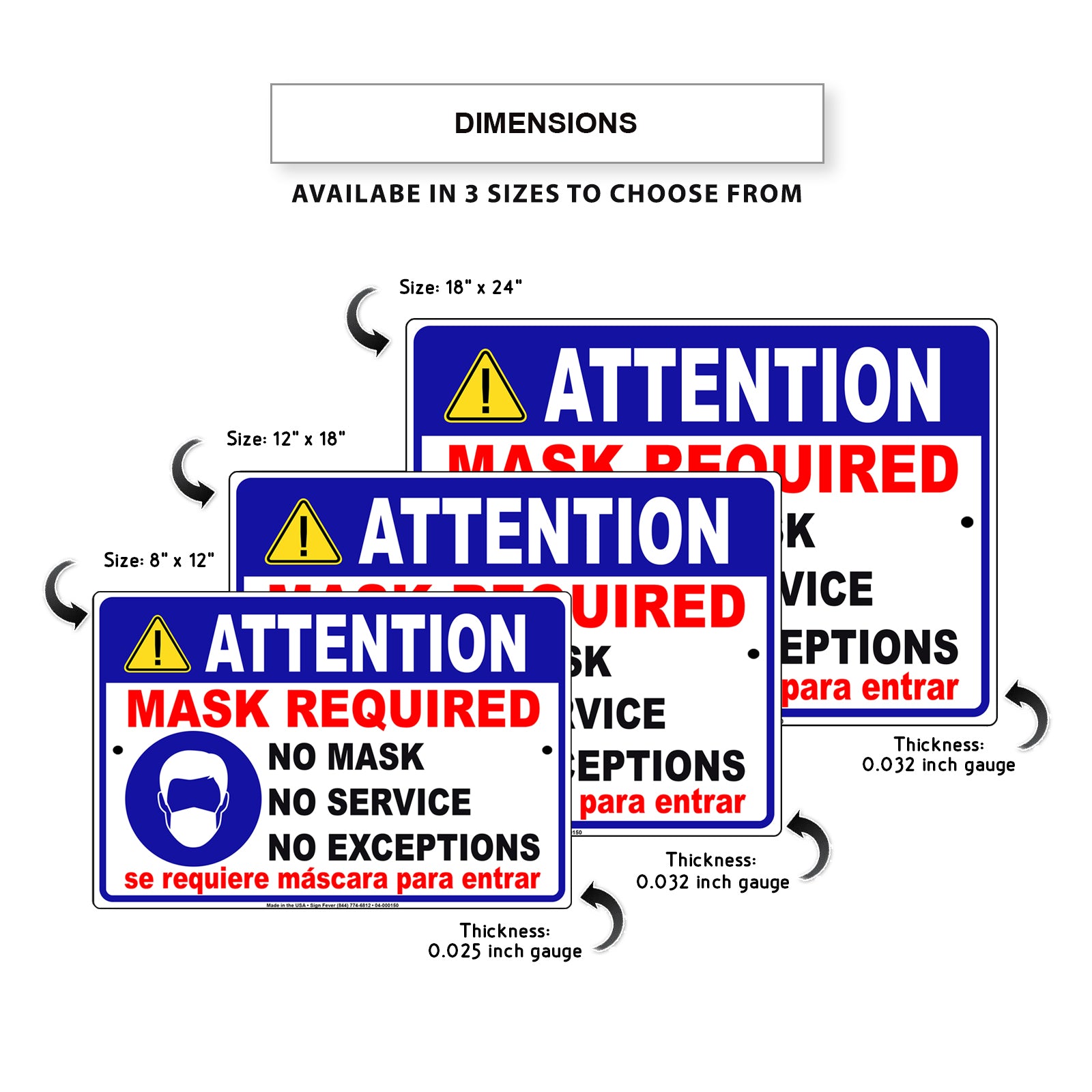 Attention Face Mask Required Sign