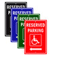 Reserved Parking For Disabled Left Arrow Sign