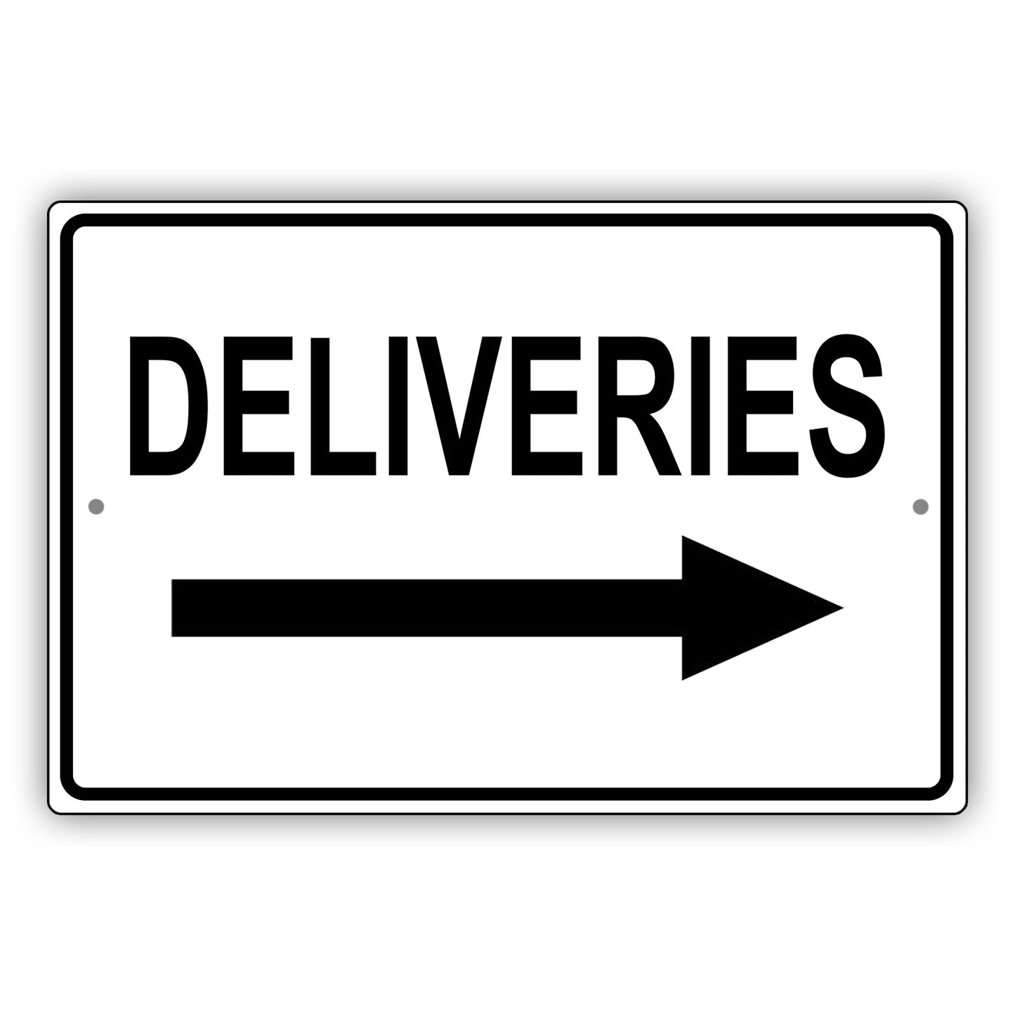 Deliveries Right Arrow Sign