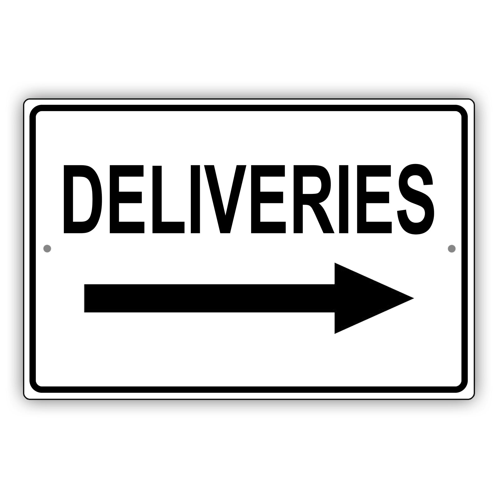 Deliveries Right Arrow Sign