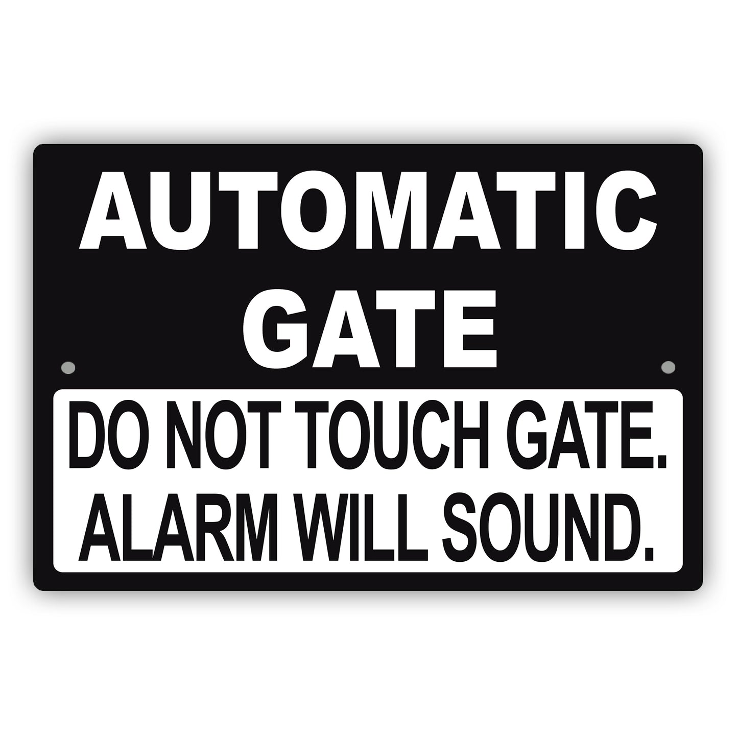 Automatic Gate Do Not Touch Gate Sign