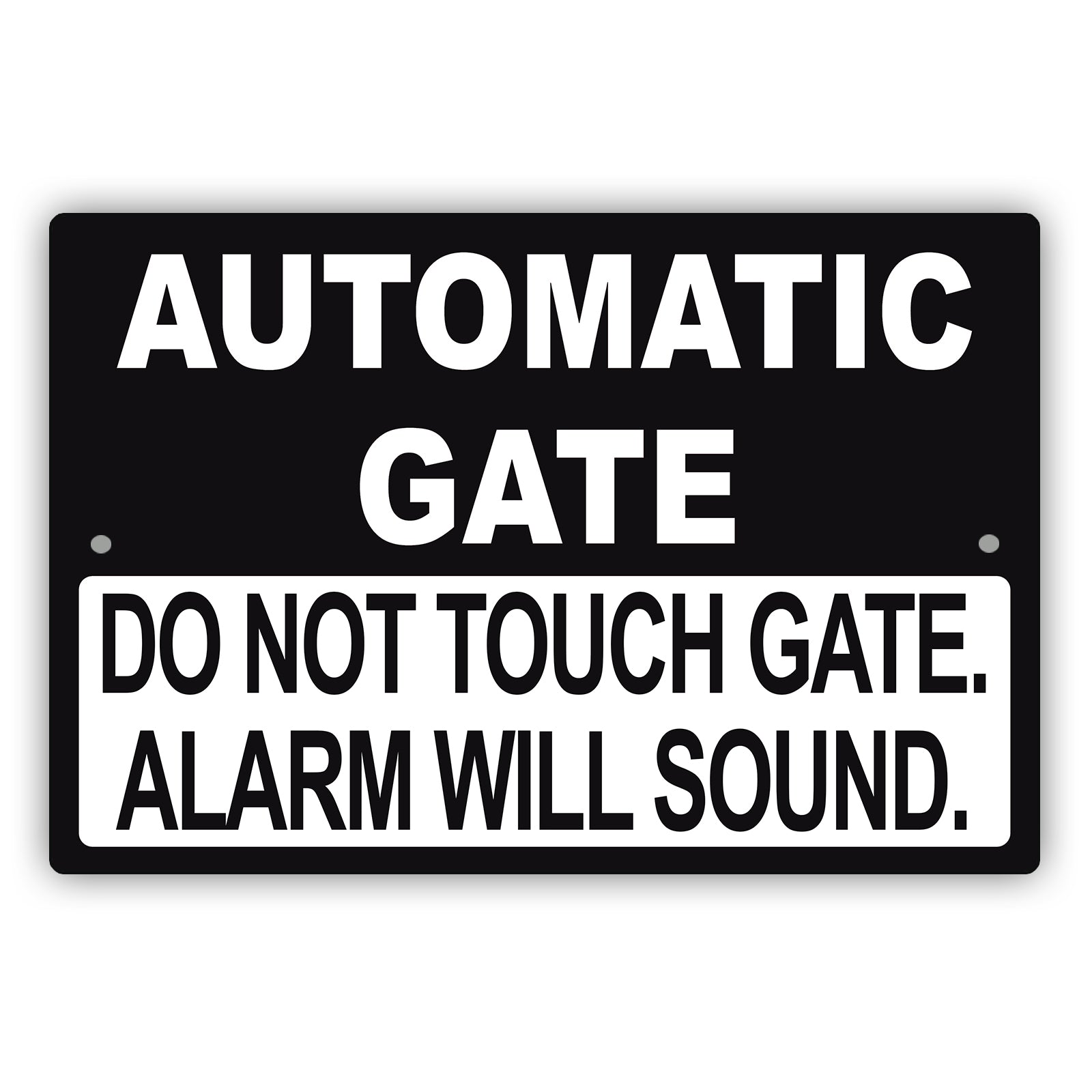 Automatic Gate Do Not Touch Gate Sign