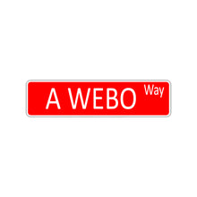 A Webo Way Aluminum Street Sign