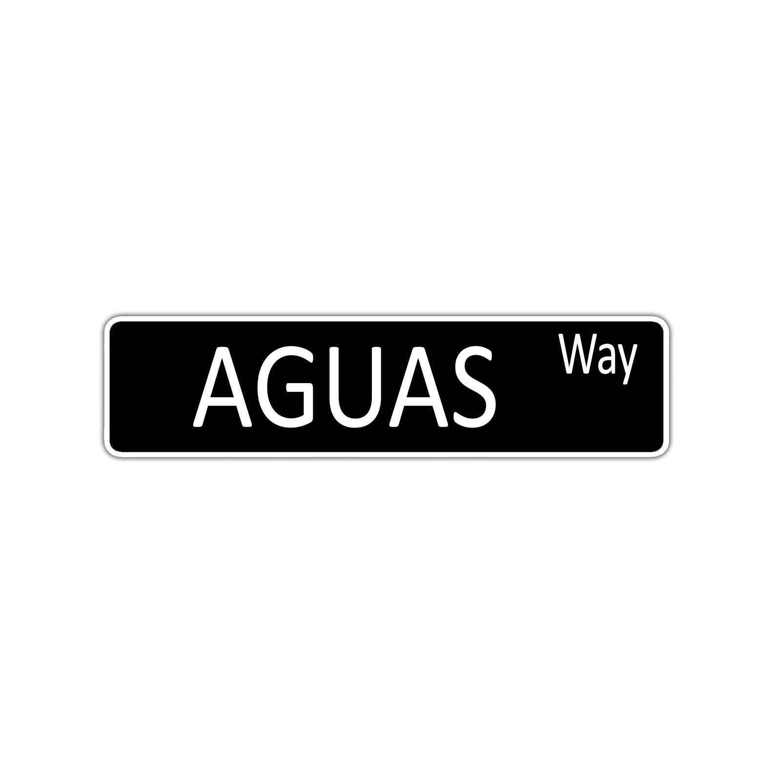 Aguas Way Aluminum Street Sign