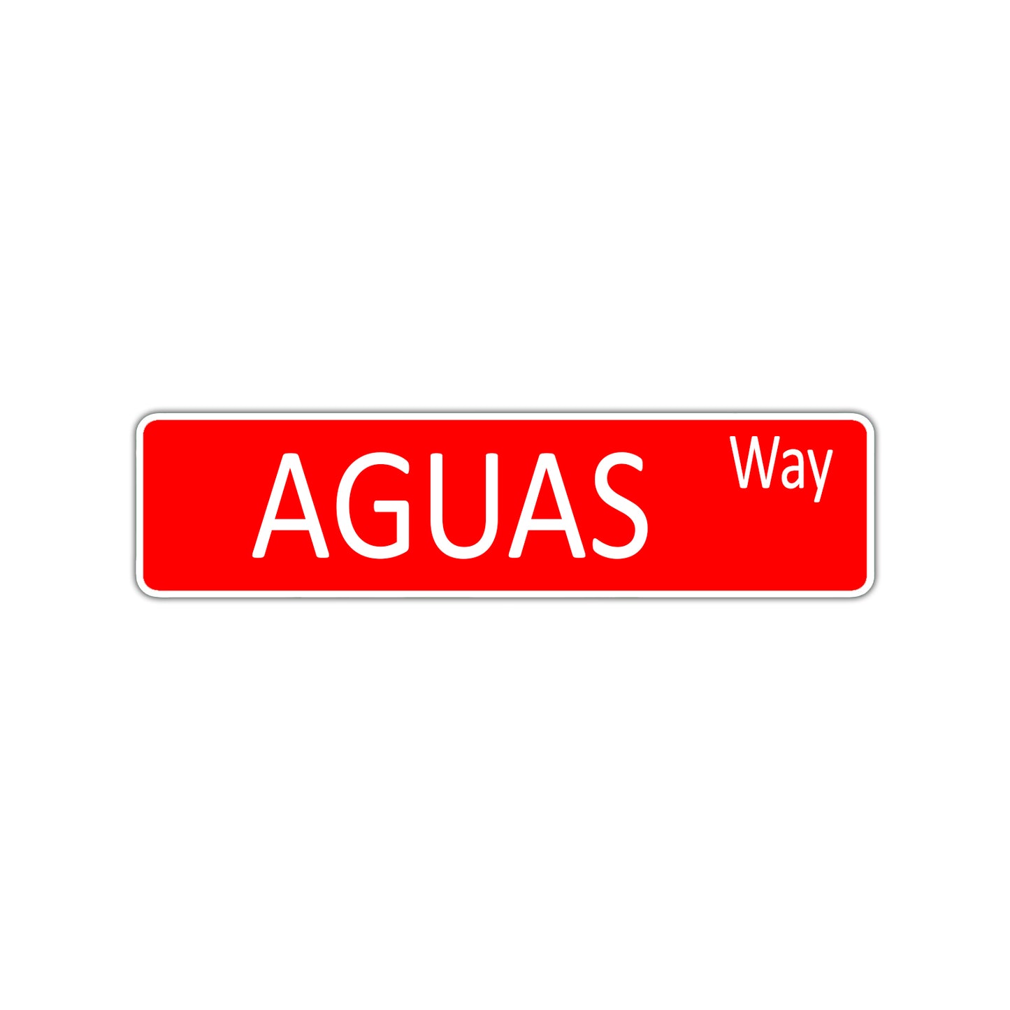 Aguas Way Aluminum Street Sign