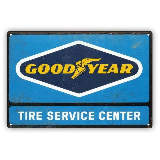 Good Year Tire Services Center Company Vintage Retro Decor Wall Shop Man Cave Bar Aluminum Metal Novelty Sign Plate