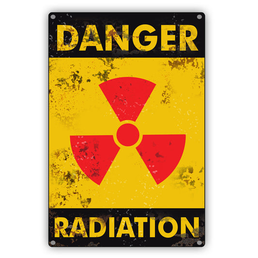Danger Radiation Alert Do Not Enter Keep Distance Away Vintage Retro Decor Wall Shop Man Cave Bar Aluminum Metal Novelty Sign Plate