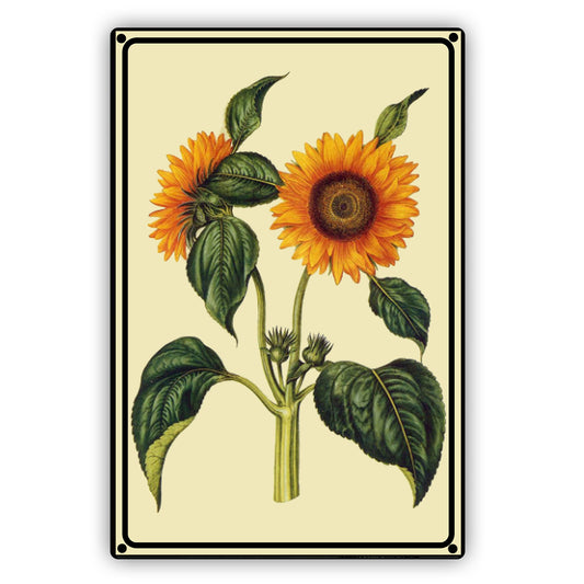 Sun Flower Artistic Aluminum Vintage Sign