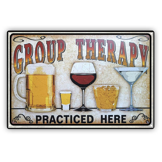 Group Therapy Practiced Here Sign