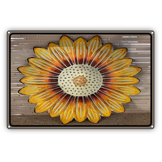 Decorative Sunflower Graphic Vintage Sign