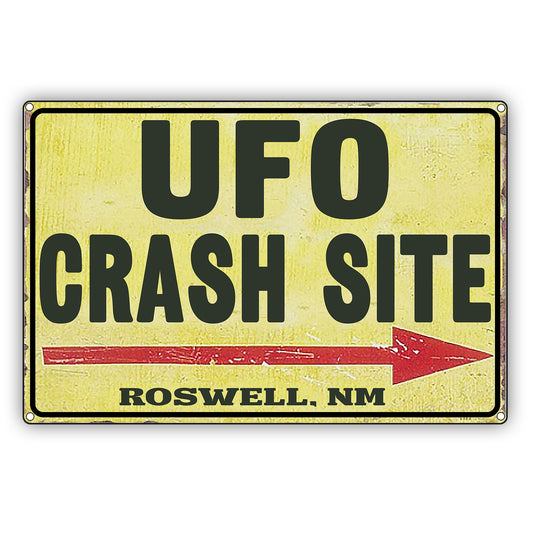 UFO Crash Site Roswell. NM Vintage Decor Sign