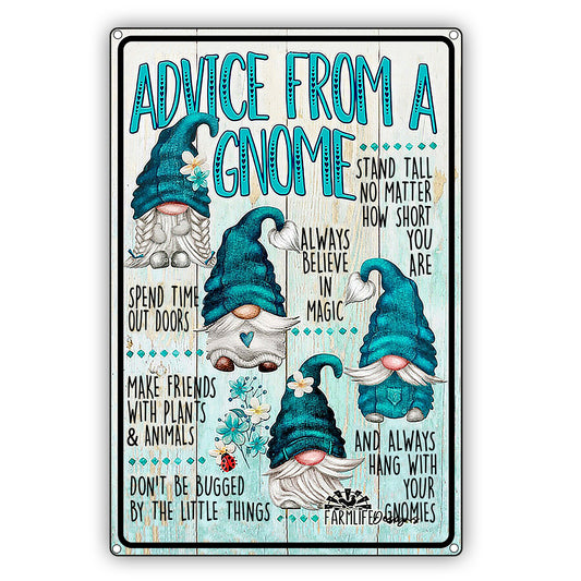 Advice From A Gnome Vintage Decor Sign