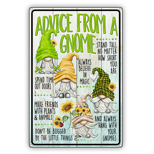 Advice From A Gnome Stand Tall No Matter How Short You Are Vintage Decor Sign