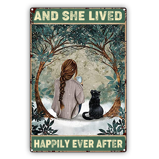And She Lived Happily Ever After Vintage Décor Sign