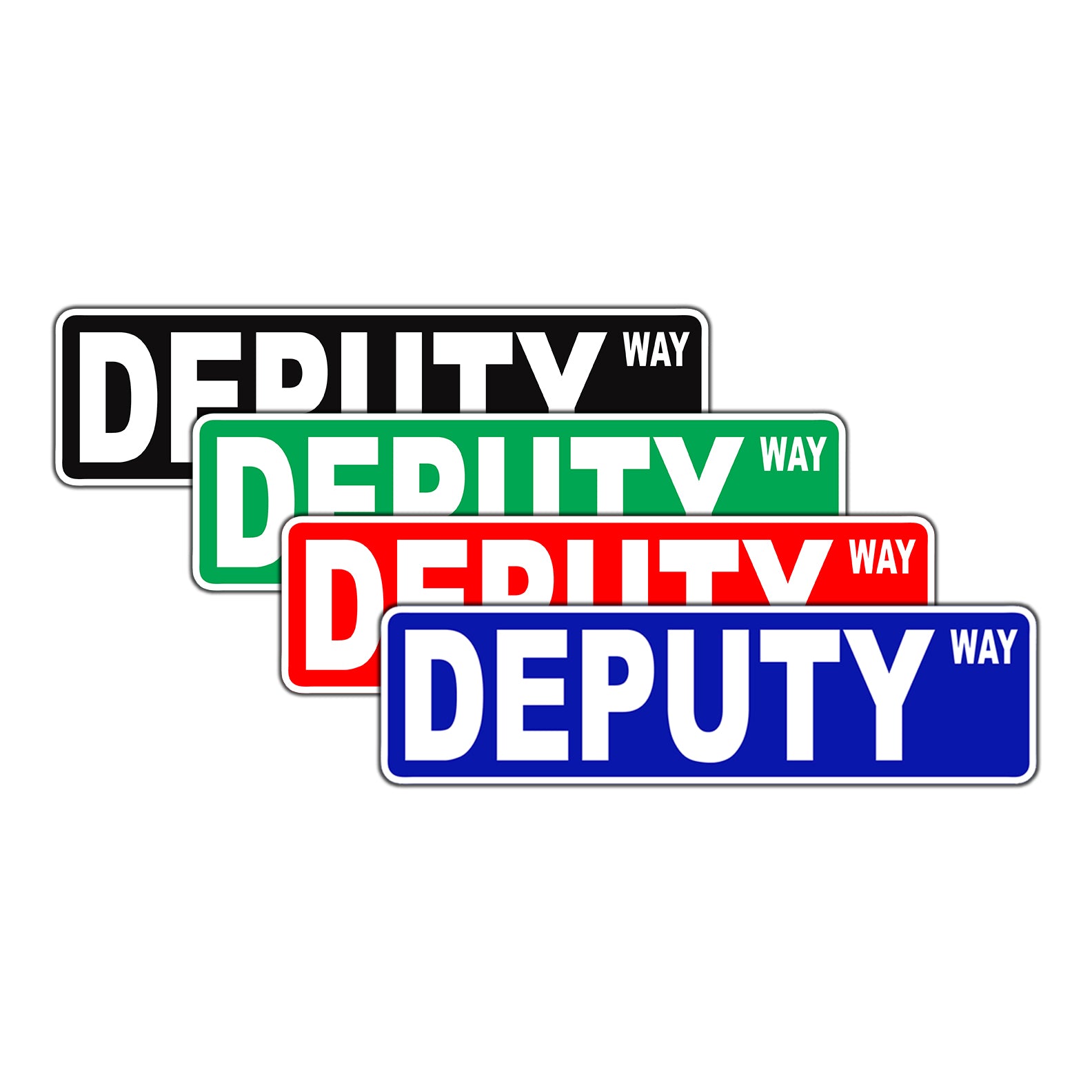 Deputy Way Road Aluminum Metal Novelty Street Plate Sign Wall Gift Decor