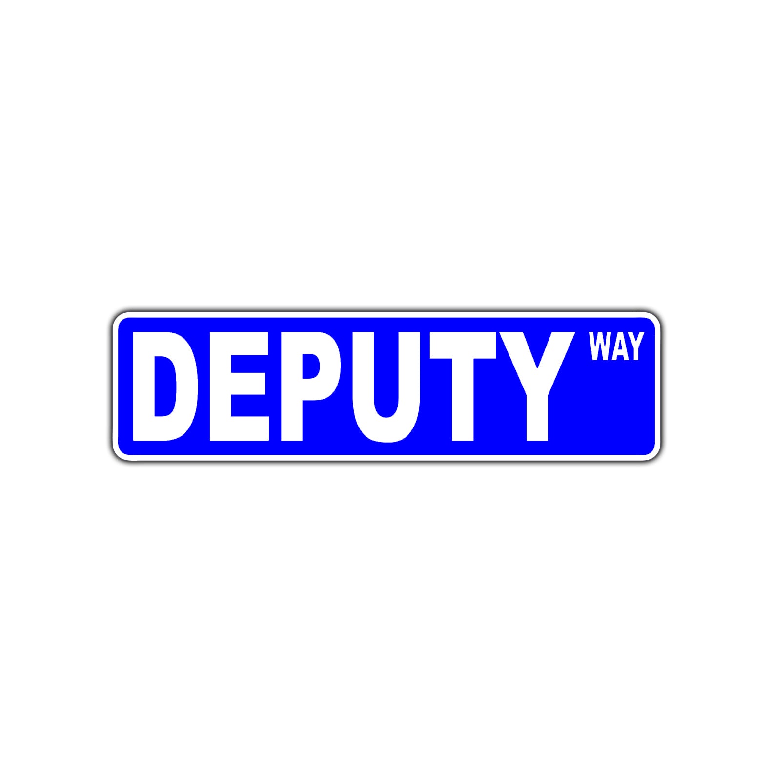Deputy Way Road Aluminum Metal Novelty Street Plate Sign Wall Gift Decor
