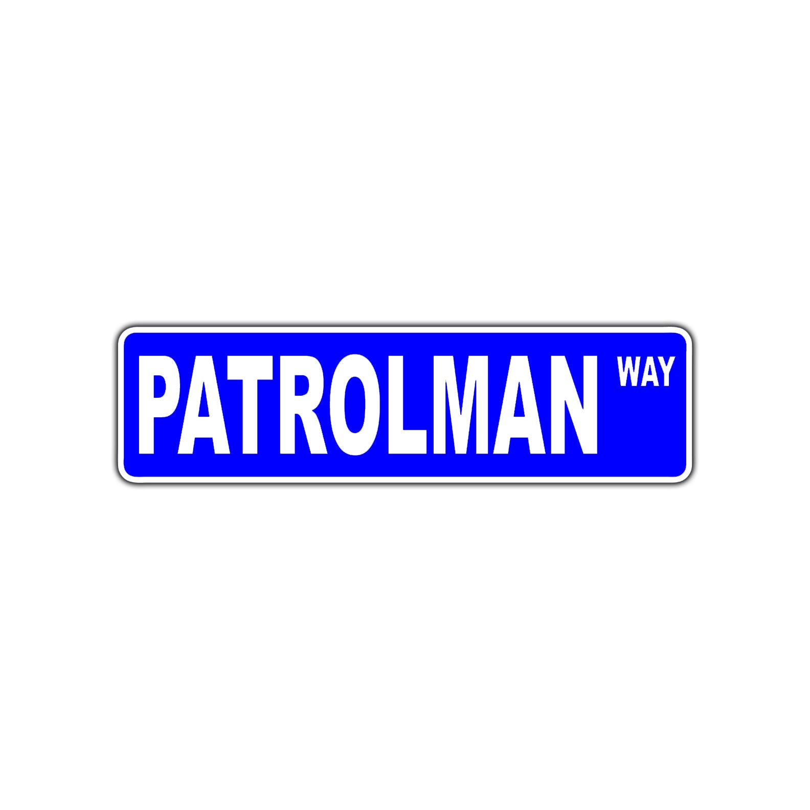 Patrolman Way Road Aluminum Metal Novelty Street Plate Sign Wall Gift Decor
