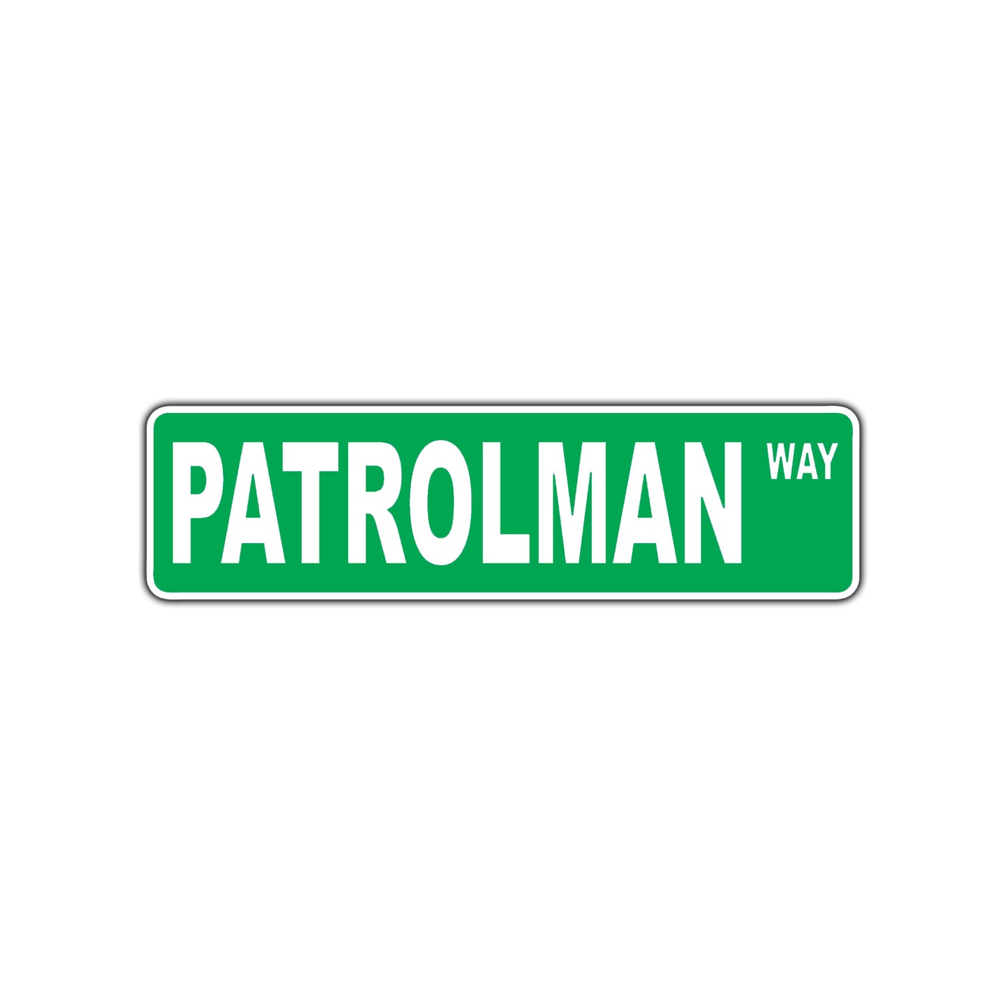 Patrolman Way Road Aluminum Metal Novelty Street Plate Sign Wall Gift Decor