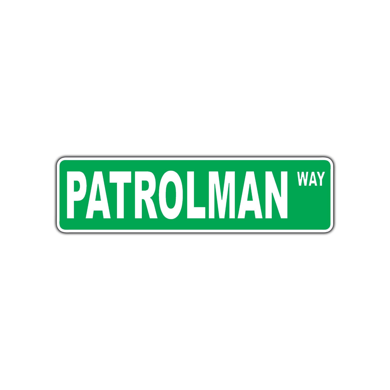 Patrolman Way Road Aluminum Metal Novelty Street Plate Sign Wall Gift Decor